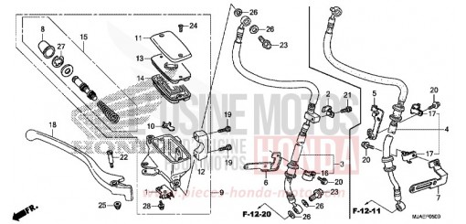 HAUPTBREMSZYLINDER, VORNE ZYLINDER (VT750C2B/S/C) VT750C2BE de 2014